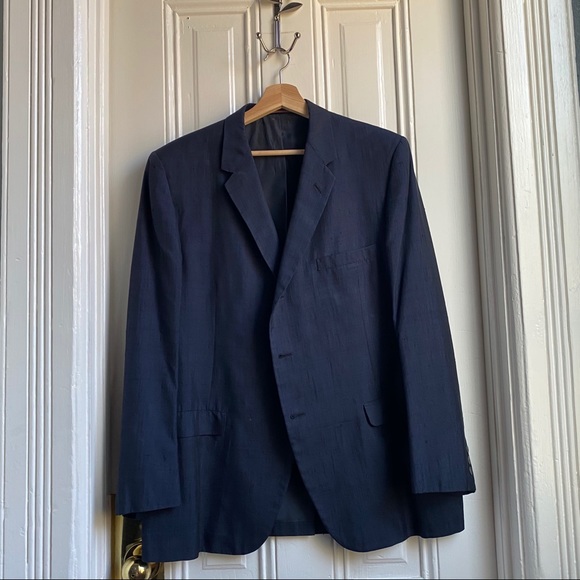 Hart Schaffner Marx Navy Silk Suit - Picture 16 of 16